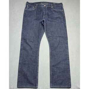 Ralph Lauren Black Label Jeans Mens 38x32 Selvedge ButtonFly Straight Leg USA